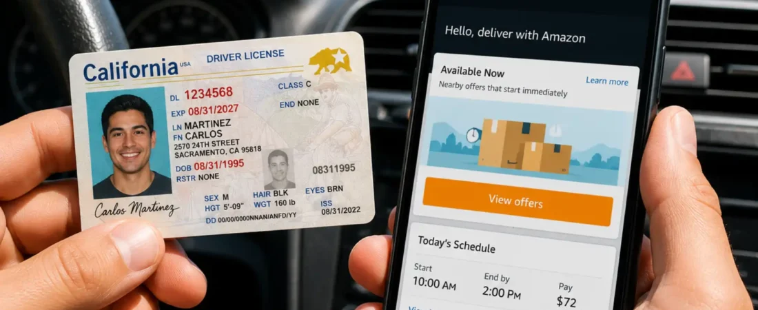 ¿Amazon Flex acepta licencia de conducir provisional?