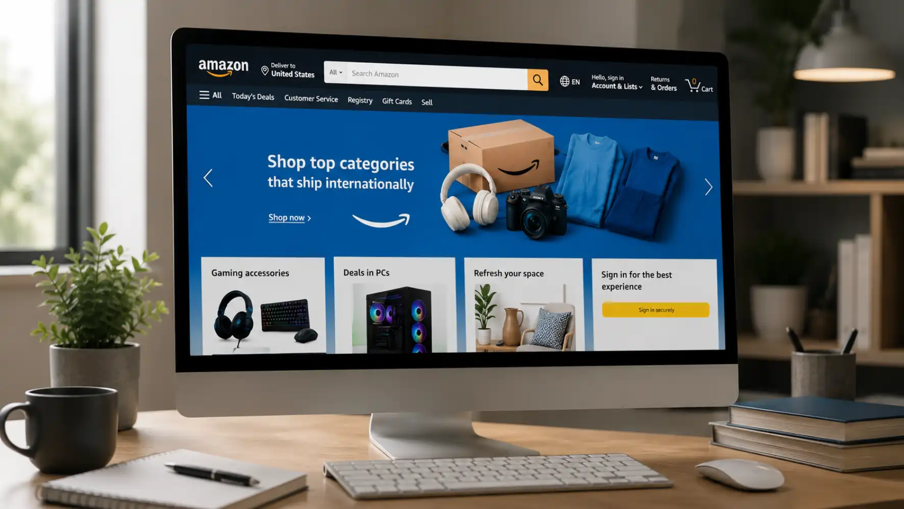 Cómo cambiar el idioma de Amazon USA a español paso a paso
