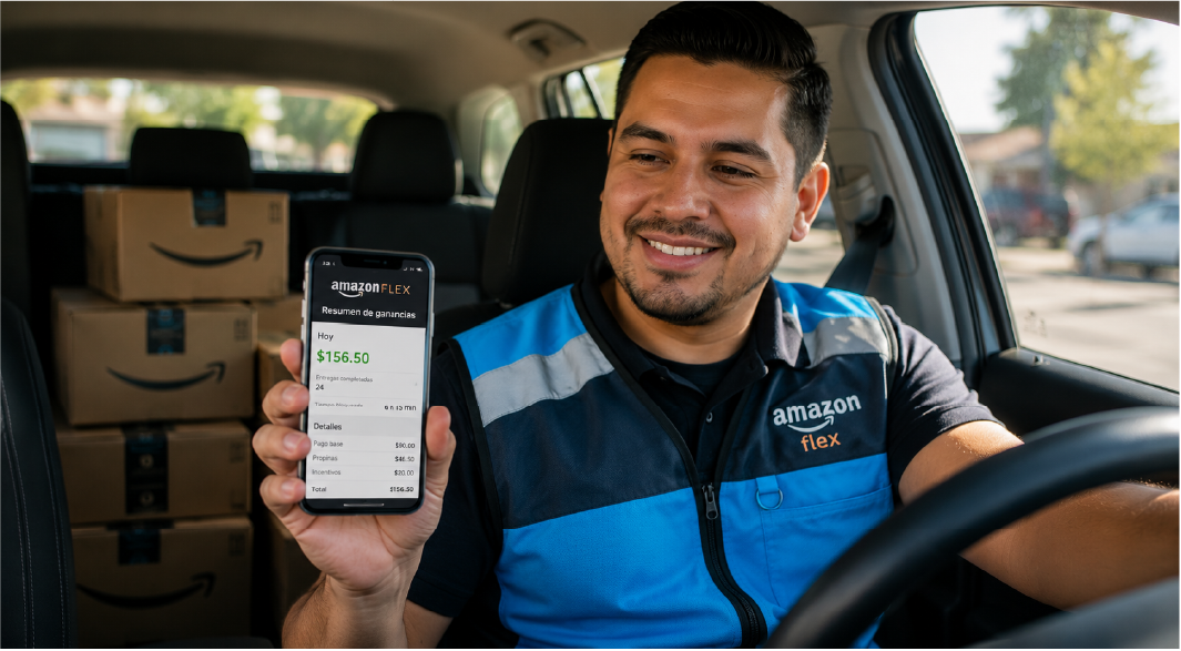 ¿Cuánto gana un repartidor de Amazon Flex al mes en 2026?