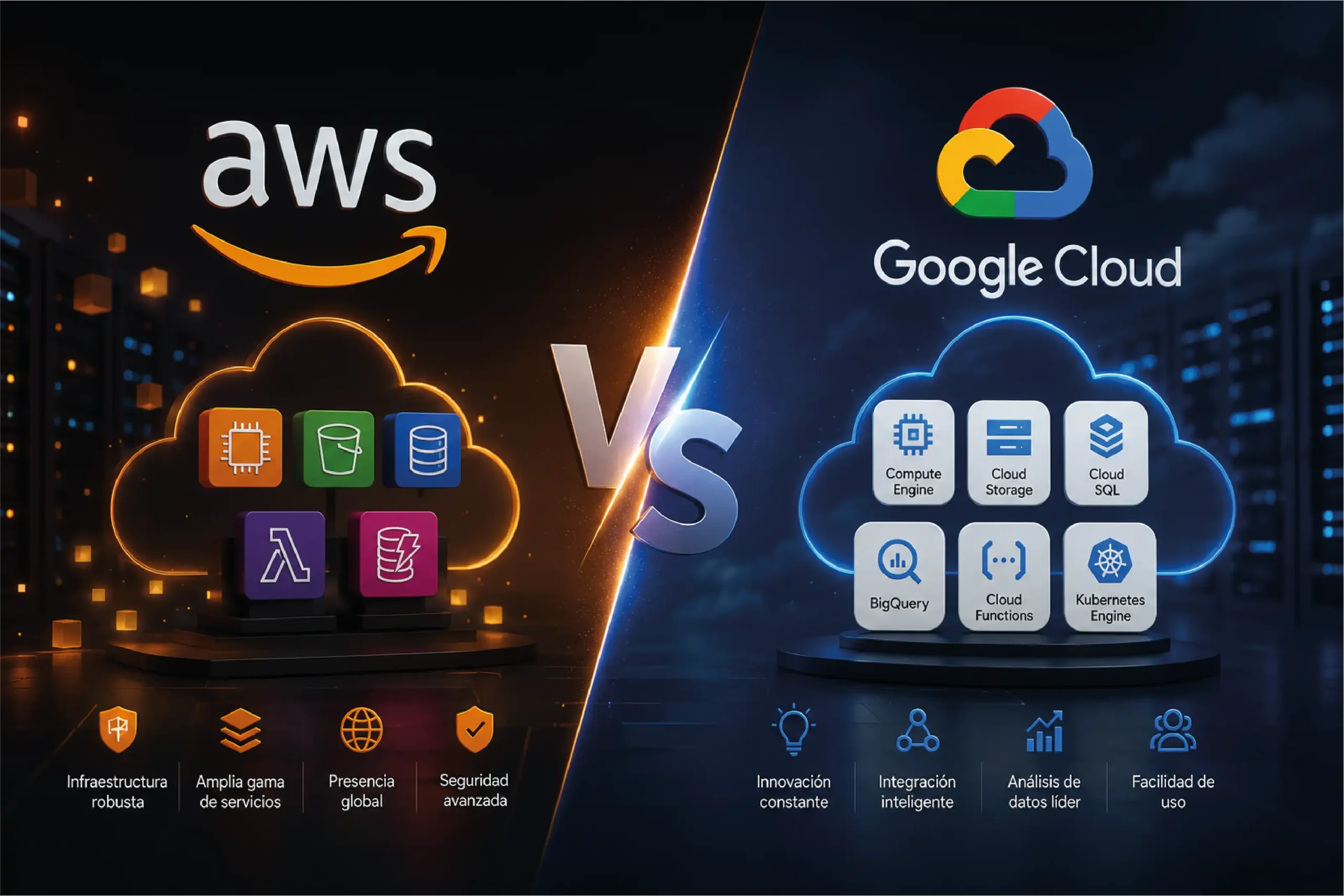 AWS vs Google Cloud en 2026: cuál conviene más a una pequeña empresa latina en USA