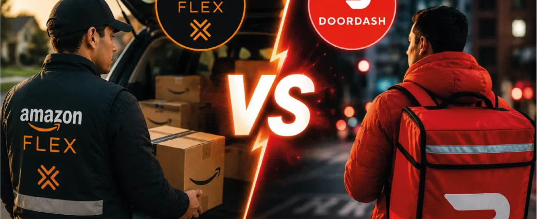 Amazon Flex vs DoorDash en 2026: cuál paga más a un conductor latino en USA
