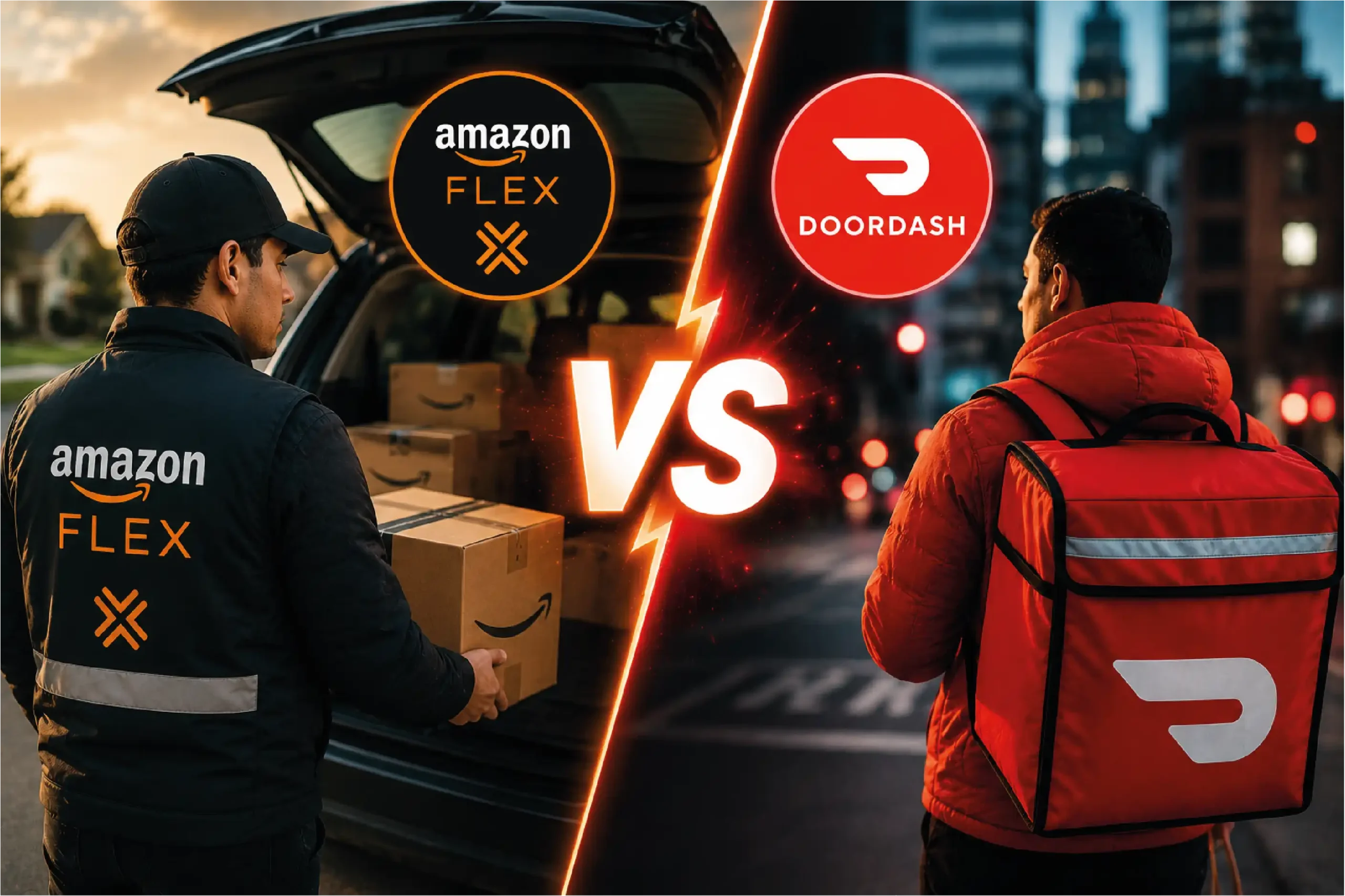 Amazon Flex vs DoorDash en 2026: cuál paga más a un conductor latino en USA