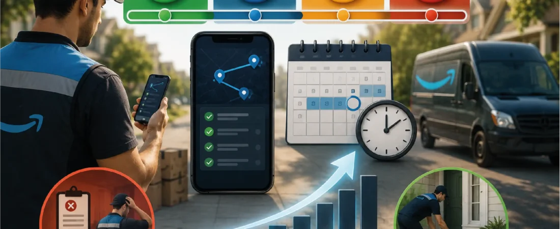Cómo mejorar tu puntuación en Amazon Flex: guía completa del sistema de standing
