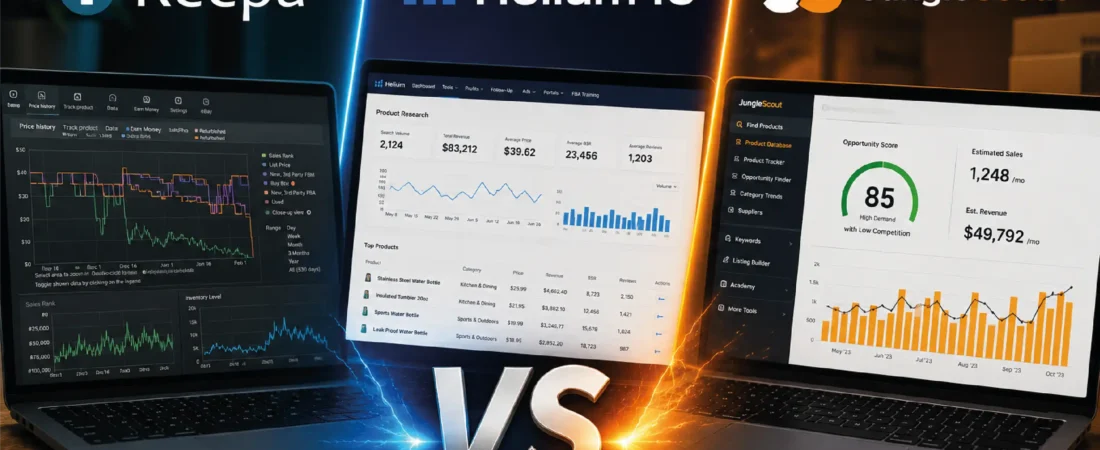 Keepa vs Helium 10 vs Jungle Scout: cuál necesitas realmente para vender en Amazon